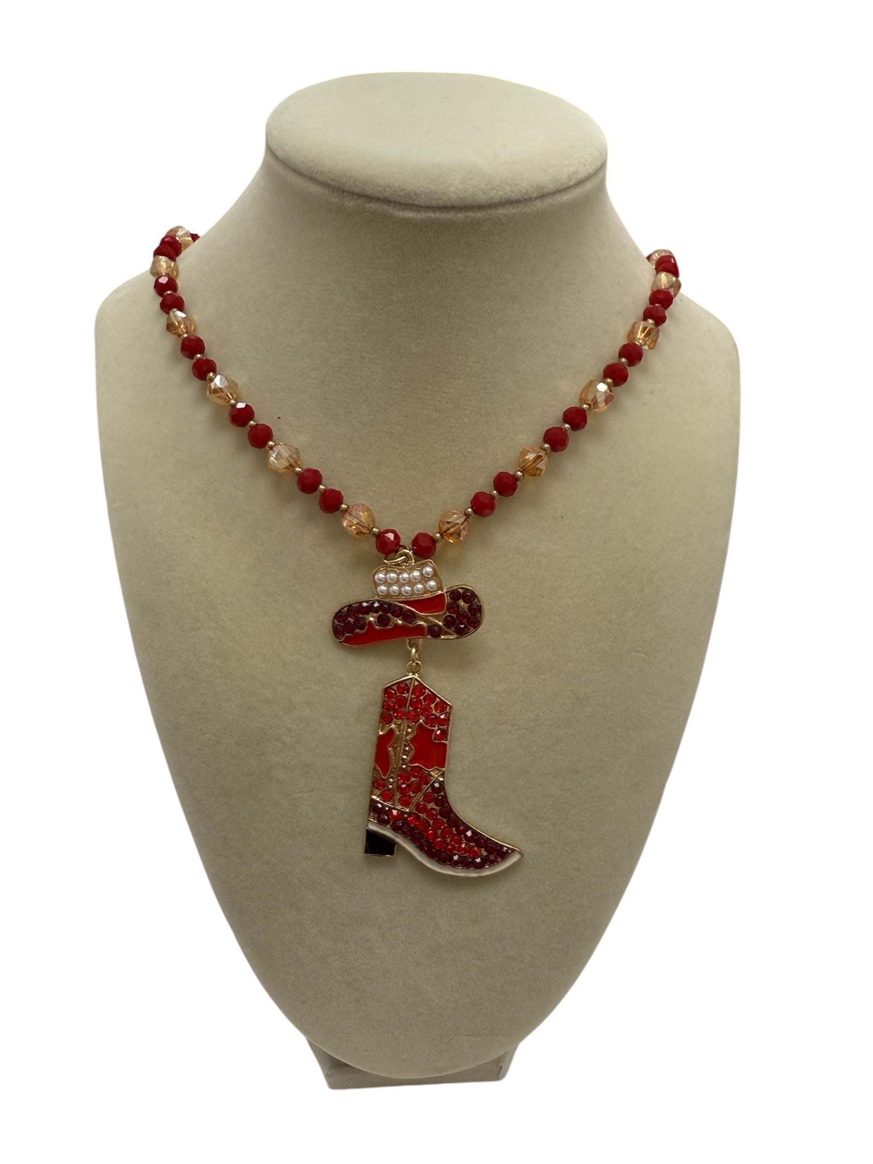 Red Boot Necklace